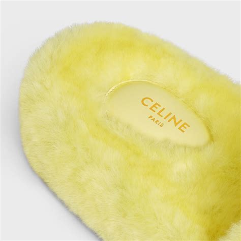 celine platform slides|celine fur slides.